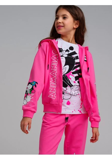 Playtoday Fermuarlı Kapüşonlu Genç Sweatshirt 210161767 Pembe