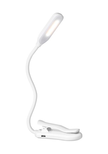 Didadodo Usb Şarjlı 7 Led Kitap Lambası - 3 Parlaklık Ayarı, Göz Koruma Beyaz, 3 Seviyeli Beyaz