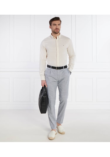 Tommy Hilfiger Erkek Regular Fit Pamuklu Gömlek Ekru