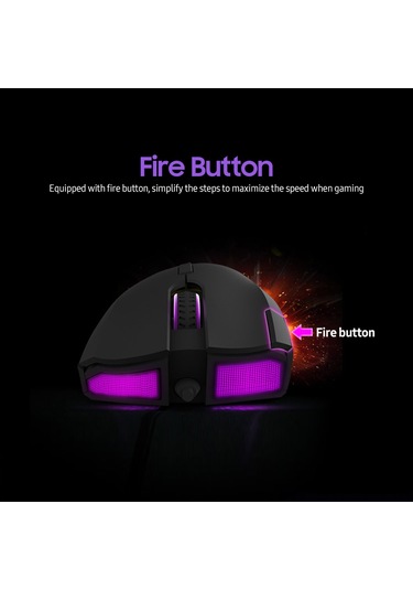 Maiyame Delux M625 Rgb Aydınlatmalı 7 Tuşlu 4000 Dpı Oyuncu Faresi - Siyah 001