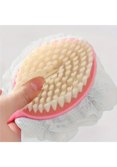 Hightower Mavi Japon Banyo Fırçası Ve Sırt Masaj Aleti - Uzun Saplı 2si1 Arada Vücut Fırçası