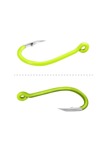 Valkyrie 300 Adet Floresan Sarısı 8-13 Boy Paslanmaz Karbon Çelik Balık Olta Kanca Zoka Seti - Güçlendirilmiş Tasarım - Norveç İğnesi