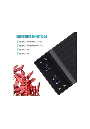 Ulzyvf Yüksek Terazi Createtech, Led Dijital Ekranlı, Siyah Siyah