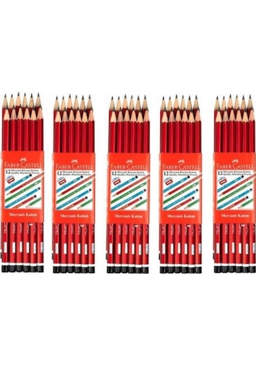 Faber-castell Kurşun Kalem Köşeli Mercanlı - 60 Adet