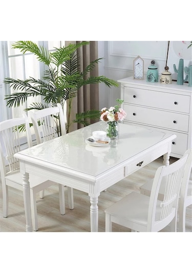 Şeffaf Pvc Masa Örtüsü | 1.2Mm | Koruyucu Mika | Asetat Muşamba