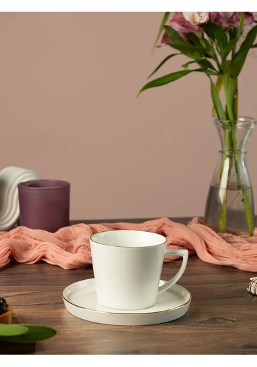 Korall Porselen Hediye Çay Seti 226 Ml Grace 243502724 Beyaz