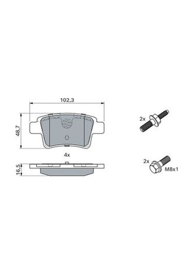 Citroen C4 Grand Picasso 1.6hdi 2006-2013 Bosch Arka Balata 24540