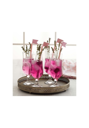 LAV Nevakar Cam Kokteyl Bardağı 6'lı 385 ml (Meşrubat/Smoothie /Milkshake/Soğuk Kahve Bardağı )