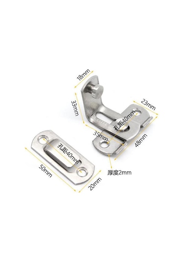 Homyl Ahır Sürgülü Kapı Mandalı Kilidi Amerikan Gümüş