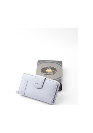 Cengiz Pakel Kadın Orta Boy Cüzdan 65256M Buz Mavi- Buz Mavi