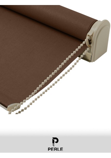 Br Perle Home Tatlı Kahve Rengi Düz Mekanize Stor Perde Yüksek Kalite Metropol Serisi Tatlı Kahve
