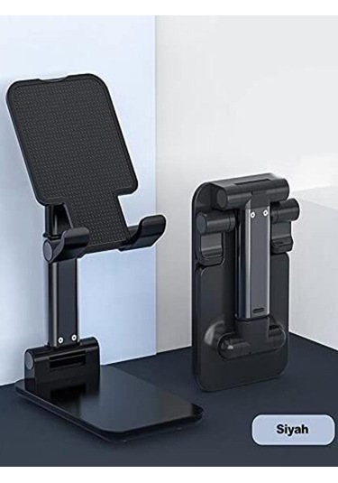 Telefon Ve Tablet Standı Yükseklik Ve Açısı Ayarlanabilir-siyahtb