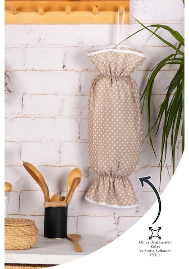 2'li Mutfak Seti Çok Amaçlı Organizer Düzenleyici Poşetlik Ve Pilav Demleme Örtüsü Takımı Siyah Zincir Siyah