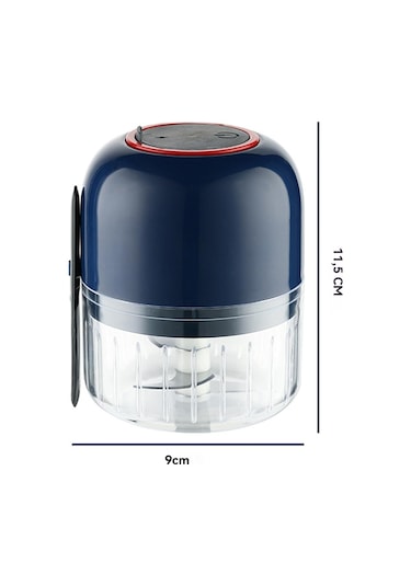 Sebze Doğrayıcı, Mini Mutfak Robotu, Sarımsak Kıyma Aracı Doğrama Sebze Biber Soğan Sarımsak Zencefil Baharat Et Bebek Maması, Mutfak Robotu Küçük, Mavi 270ml Koyu Yeşil