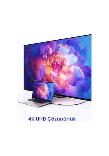 Ugreen 4k Displayport To Hdmı Dönüştürücü Kablo 1 Metre, Siyah, 10238