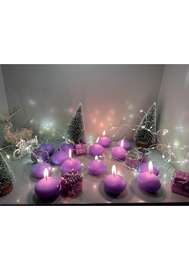 İv Candles 12 Li Açık Lila Suda Yüzen Mum