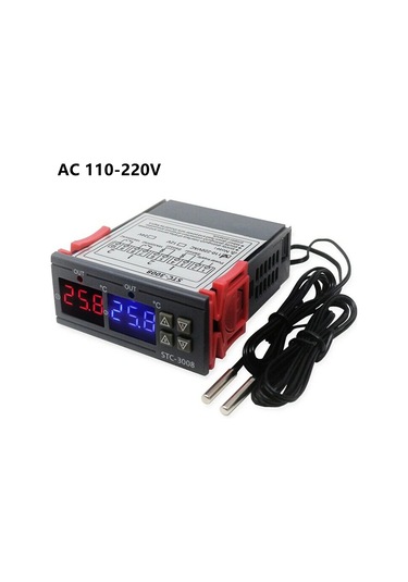 Jarheadstc-3008 Çift Dijital Termostat Isıtıcı Soğutucu Kontrol Cihazı 12v/24v/220v Gümüş