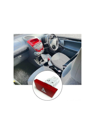 Jeehugo Citroen C1, Peugeot 107, Toyota Aygo 2005-2014 İçin Yeni Tehlike Işığı Kontrol Anahtarı - Oe No: 6490ng, 6554kw