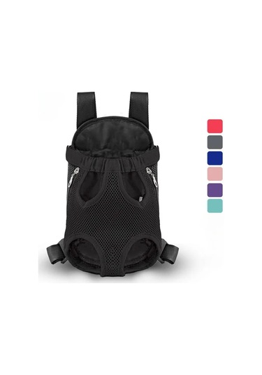 Çift Omuz Nefes Taşınabilir Seyahat Pet Köpek Taşıyıcı Sırt Çantası Örgü Pink S