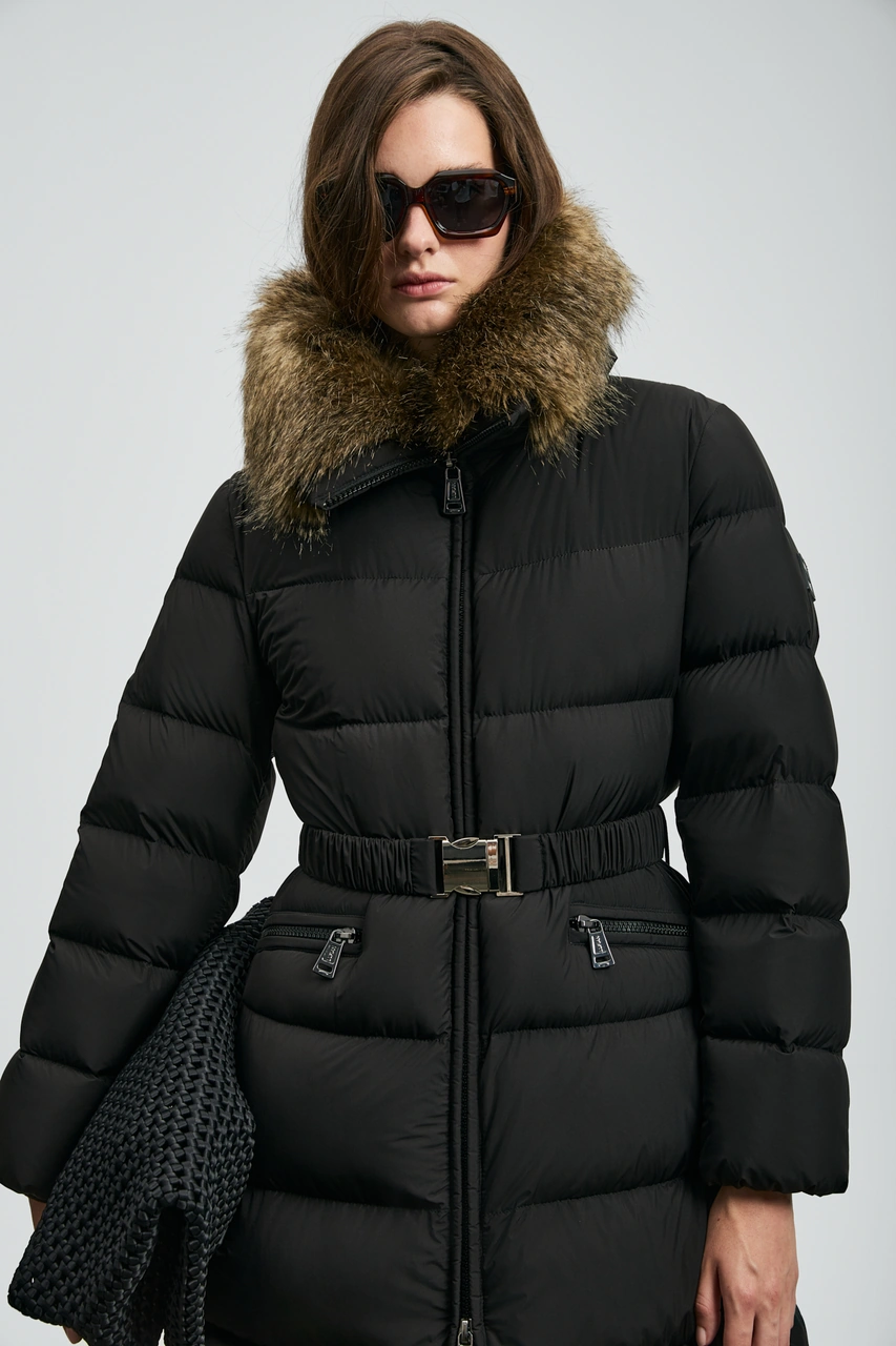 Lufian Eco Kaz Tüyü Kadın Mont Siyah Siyah 122120046100100 Siyah