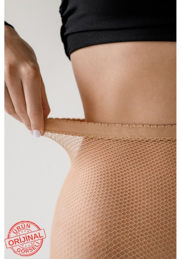 Heleni Kadın File Ten Külotlu Çorap Ten