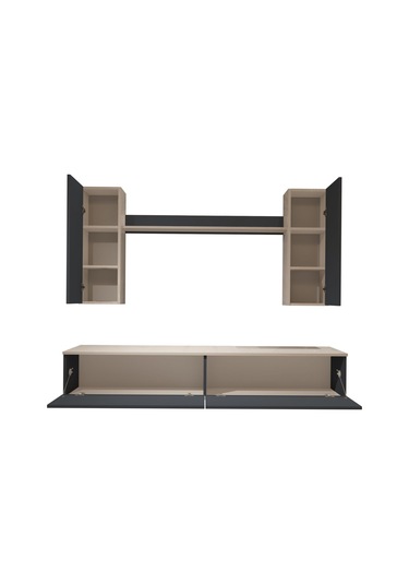 Decoraktiv Eko 7 Mdf Std Tv Ünitesi Tv Sehpası Beyaz - Antrasit