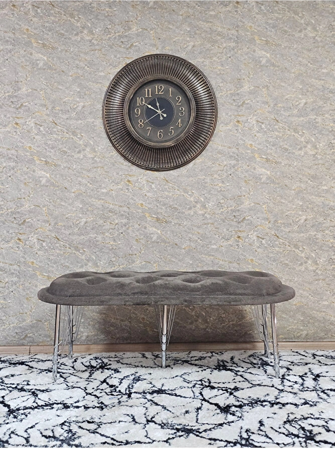 Ufo Oturak Bench - Krom Kaplama Telli Ayak - Oturak - Bench - Puf Çok Renkli