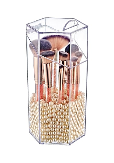 Morponi Kapaklı Makyaj Fırçası Düzenleyici Organizer Şeffaf