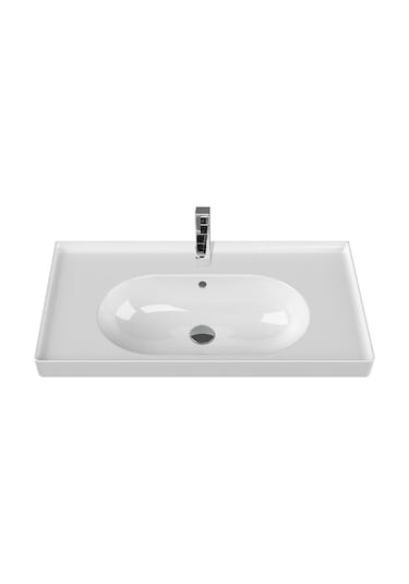 Cerastyle Turkuaz Arya Etajer Uyumlu Lavabo 80 x 45 CM