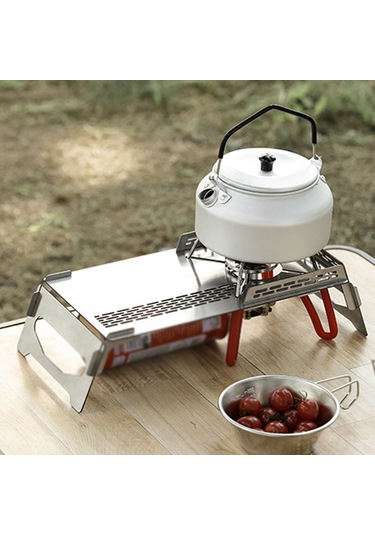 Maiyame Soto310 Çelik Çadır Ocağı Tabanı, Rüzgar Direnci Ve Isı Yalıtımı, Piknik-barbekü İçin Taşınabilir Ve Parçalanabilir Masa Gümüş