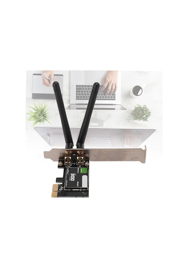 Xindoker 300mbps 802.11n Pcı-ex1 Masaüstü Kablosuz Wifi Adaptörü, 2.4ghz, Windows 7/8/10/11 Ve Linux Uyumlu, Çift Antenli