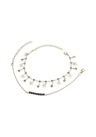 Avrupa Ve Amerikan Modası Çok Yönlü Sokak Müzayedesi Seksi Çok Katmanlı Zincir Püsküllü Halhal Altın