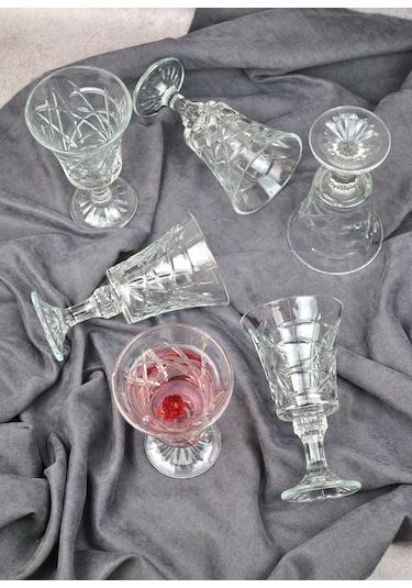 6'lı Fiona Ayaklı Meşrubat Bardağı Kadeh 200 Ml 6 Adet