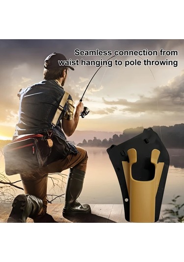 Techbloom Yellow Set Kayar Olta Kemer Kayışı Eller Serbest Fly Ve Kıyı Balıkçılığı İçin Hızlı Ayarlanabilir Portatif Balıkçılık Ekipmanı