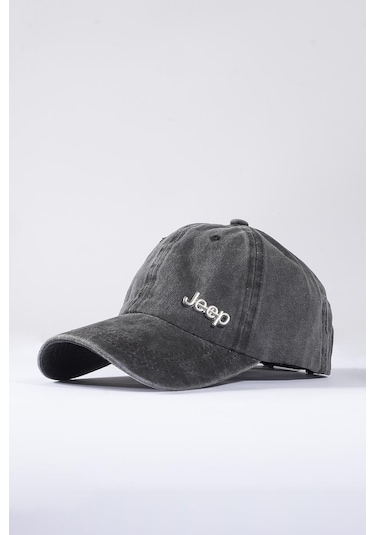 Perlotus Jeep Metal Logolu Siyah Eskitme Erkek Beyzbol Şapka