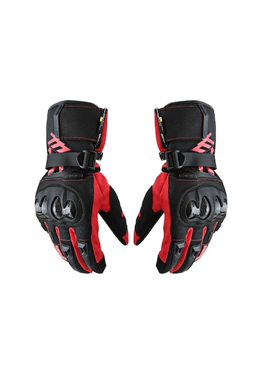 Ambition Su Geçirmez Kış Motosiklet Eldiveni Kırmızı