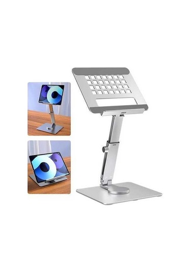 Ebitda 360 Derece Dönümlü H06 Laptop Standı - Hafif Alüminyum - Ergonomik Tasarım - Tablet Tutucu