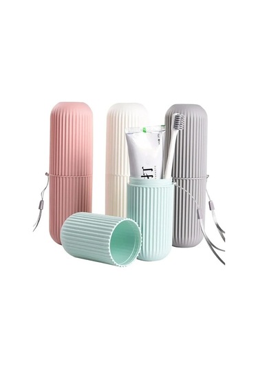 Maoyaya 1 Adet Taşınabilir Diş Fırçası Ve Macun Tutucu Banyo Bardağı Çok Renkli Çok Renkli