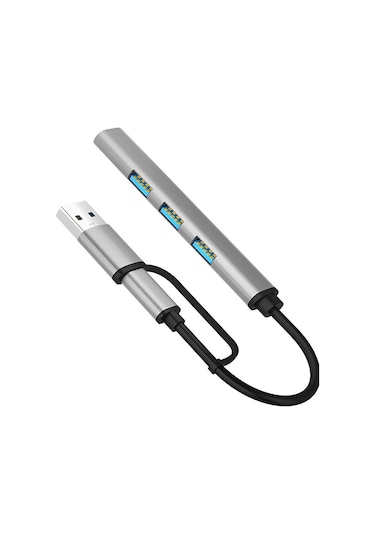 2in1 Usb Ve Type C To 4 Port Usb Çoğaltıcı Hub Çevirici / 1xusb 3