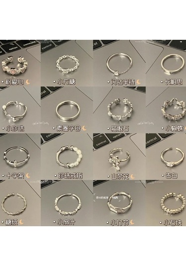 Kadınlar İçin Özel Olarak Tasarlanmış Benzersiz Düz Bantlı Yüzük No.71 Çok Renkli