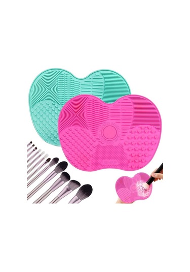 Pratik Kolay Makyaj Fırçası Temizleme Matı Aparatı Aleti Küçük 4 Diğer