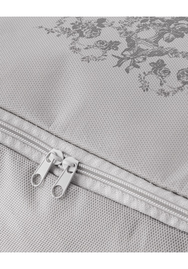 Madame Coco Çiçek Desen Baskılı Hurç - Gri - 52x28x21 Cm Gri