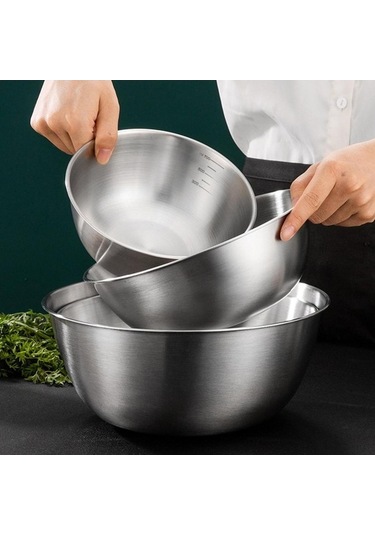 Bosphorusboutique02 Suntek Paslanmaz Çelik 20cm Karıştırma Kabı - Gıda Kullanımı İçin Gümüş Diğer