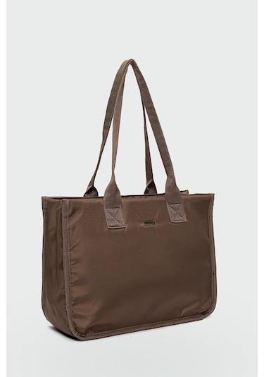 Lora Omuz Çantası Kahve Kahverengi - Siyah - Bej