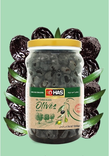 Has Premium Yağlı Sele Siyah Zeytin 1 KG