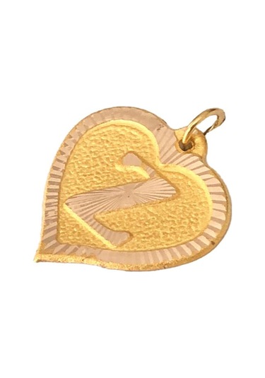 0.25 Gram 14 Ayar Z Harfi Kalp Kolye Ucu