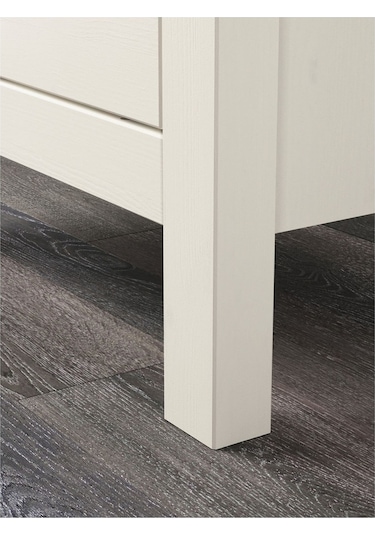 Komodin-şifonyer Hemnes Meridyendukkan Beyaz Vernik, 54x66 Cm 2 Çekmeceli