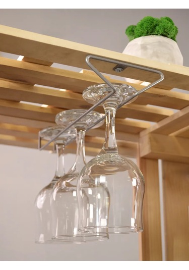 İlwi Duvara Monte Askılı Bardağınız Ve Flüt Bardak Askısı, Askı Aparatlı 430654594 Gri