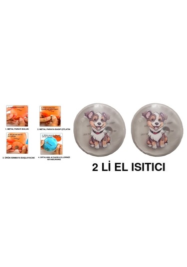 Sevimli Köpek Cep Sobası,el Isıtıcı,2 Adet Sıcak Su Torbası Pvc