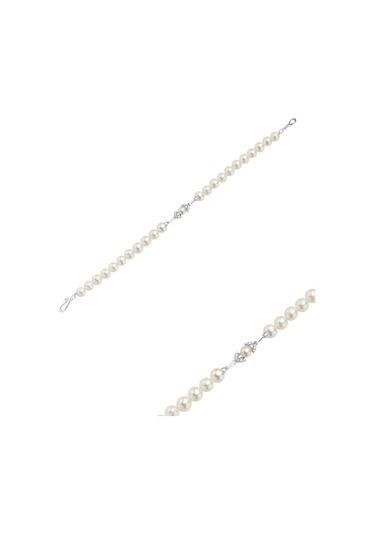 6,5 Mm Yaprak Modeli Doğal İnci Bileklik 18 Cm / Beyaz Beyaz Beyaz Altın